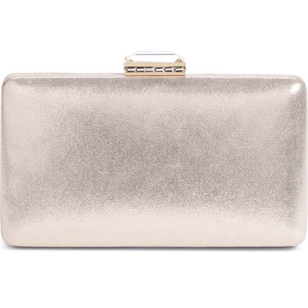NWT Nordstrom Metallic Box Clutch - Picture 2 of 9
